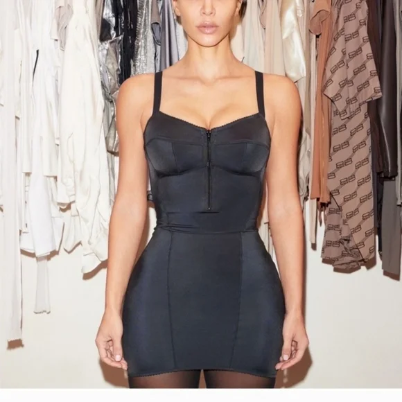 black skims dress mini Nefeli Dress in Black main image 0